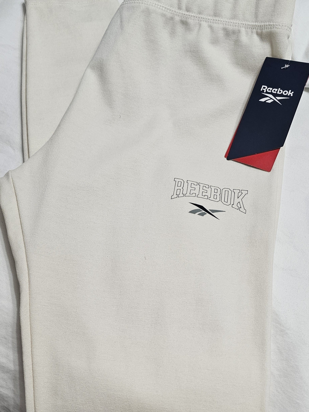 Reebok Womens Cream Logo Legging Joggers